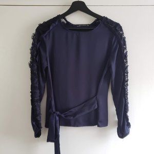 Zara Woman Satin Blouse Small